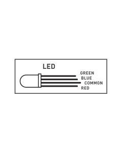 RGB 5mm Diffused LED - 60deg - 1000mCd - Cmn Cathode