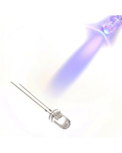 Blue Flashing 5mm Water Clear LED - 15deg - 3500mCd
