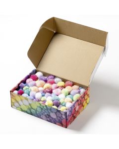 Jumbo Box of Pom-Poms  - Pastels. Box 900