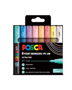 Uni Posca Marker PC-1M 8 Soft Colours
