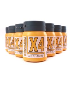 X4 Standard Acryl 500ml - Cadmium Yellow Medium Hue Bulk Pack