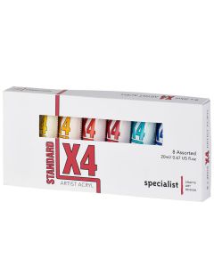 X4 Standard Acryl Tube 20ml Assorted Set of 8