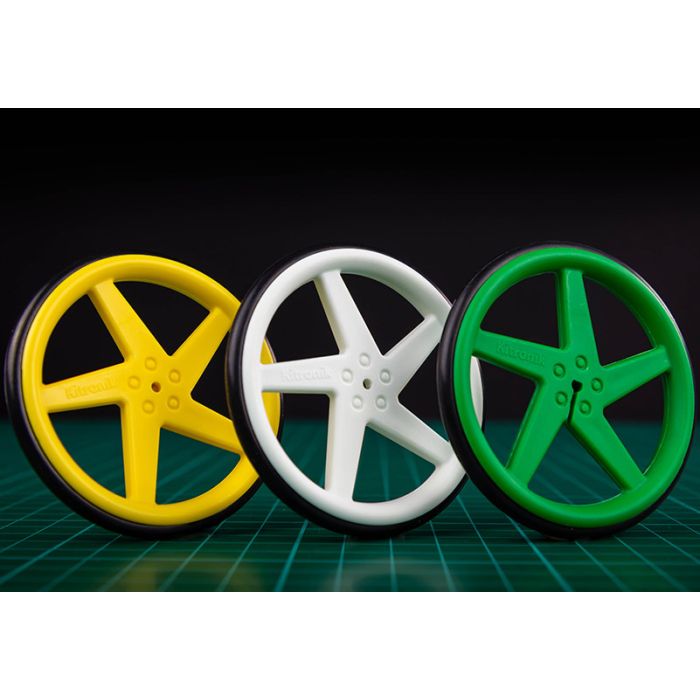 Kitronik Pair of 5 Spoke Wheels for Servo Motor - White
