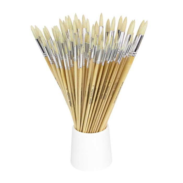 Specialist Crafts Hog Round Long Brushes Assorted Pack 90
