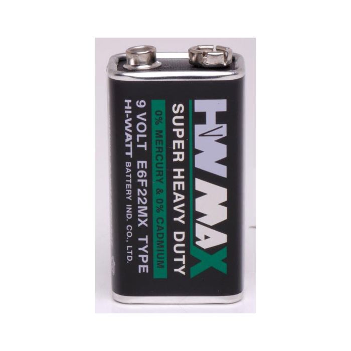Zinc Chloride Batteries - PP3 - 9V. Pack of 4