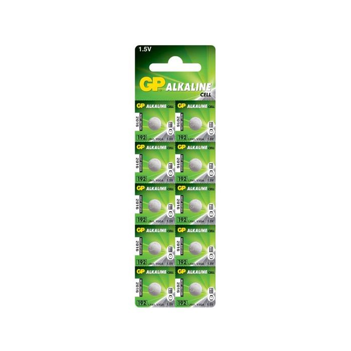 Button Cells - LR41 - 7.9mm dia x 3.6mm high. Pack of 10