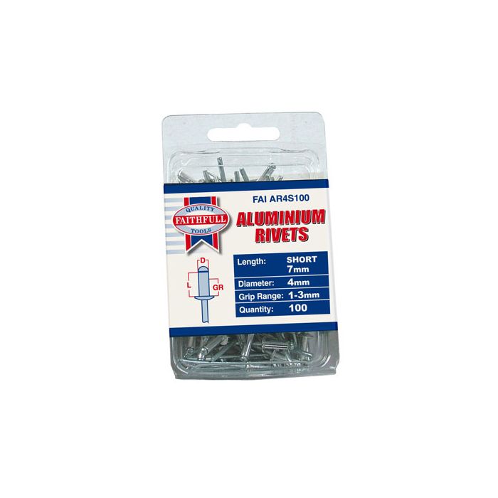 Aluminium Alloy Blind Rivets - 4mm
