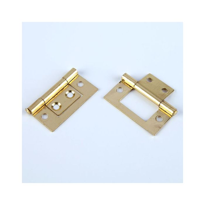 Brassed Flush Hinges. Pack of 25 pairs