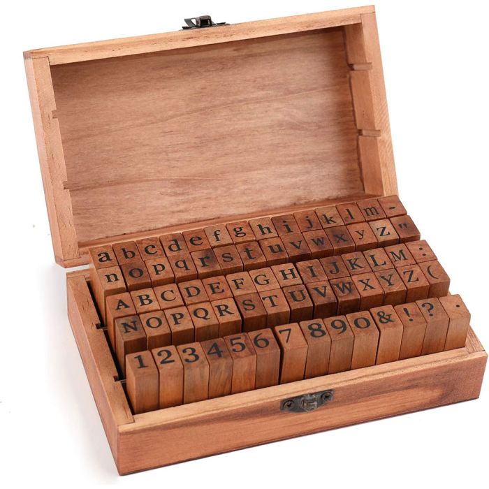 Wooden Alphabet Stamp Set Wooden Alphabet Stamp Set