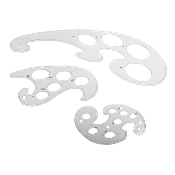 French Curves Set. Set of 3