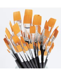 Artist Flat Synthetic Brush Bulk Pack