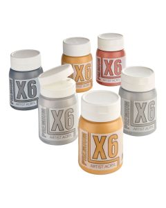 X6 Premium Acryl 500ml Metallic Set
