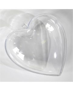 Clear Plastic Heart Shapes 60mm