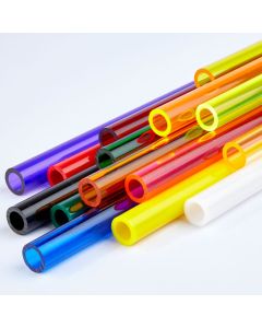 Coloured Round Extruded Acrylic Tubes - 6.4mm Outer Diameter
