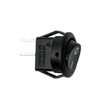 SPST 15mm Mini Round Rocker Switch, pack of 10