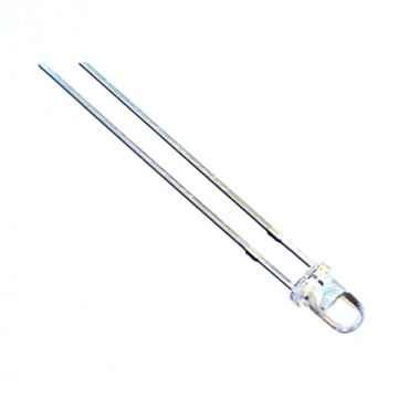 White 3mm Water Clear LED - 25deg - 2750mCd