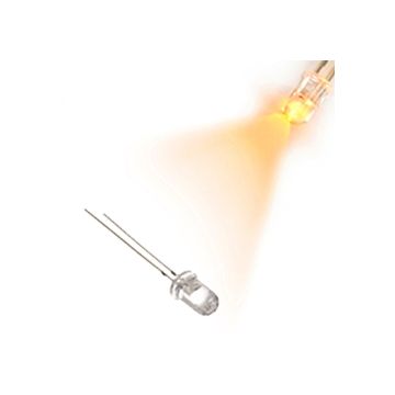 Yellow Flashing 5mm Water Clear LED - 30deg - 3500mCd