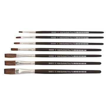 Artist Flat Pony Brush Set