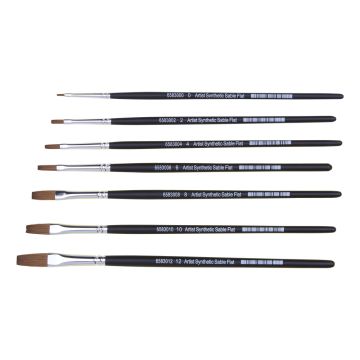 Specialist Crafts Artist Flat Sable Brushes