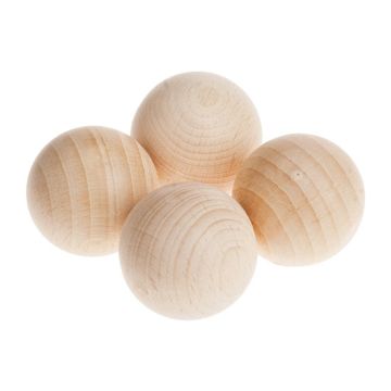 Sanded Wooden Balls. Pack of 10