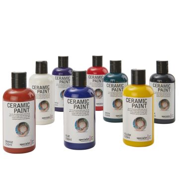 Specialist Crafts Ceramic Paints Set. Set of 8