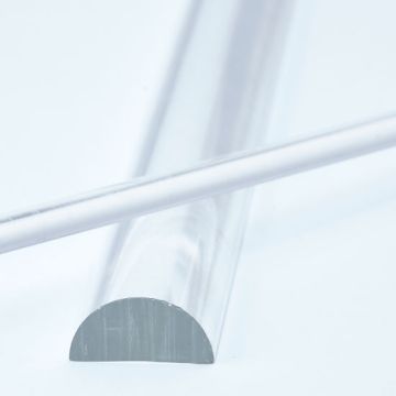 Clear Half-Round Extruded Acrylic Rods