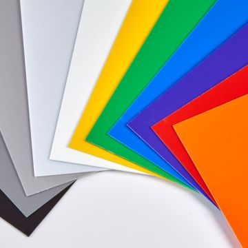 Coloured High Impact Polystyrene Sheets - 457 x 305mm - Mixed Packs