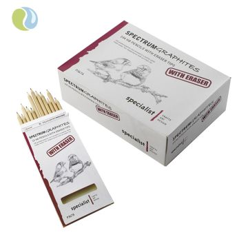 Spectrum Graphites Eraser Tipped HB Pencils