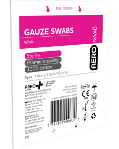 Gauze Swab Sterile 75 x 75mm - Pack of 125