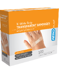 Transparent Plasters 75 x 25mm - Pack of 100