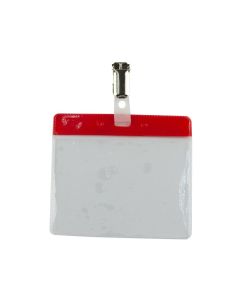 Visitor Badge 60 x 90mm With Straps - Red - Pack of 25
