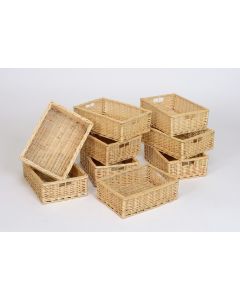 Wicker Deep Baskets - Pack of 6