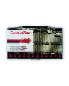 Conte Carres. Sanguine. Pack of 12