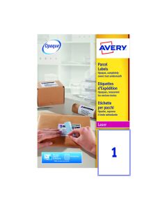 Avery Laser Labels - 1 Per Sheet L7167 - Pack of 500