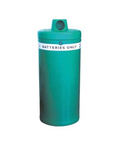 Battery Recycling Bins Green with Banding