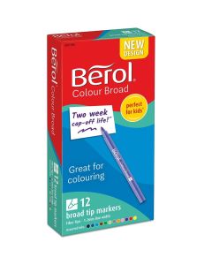 Berol Colour Broad Pen - Assorted Wallet - Pack of 12