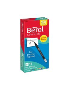 Berol Colourfine Pen - Assorted Wallet - Pack of 12