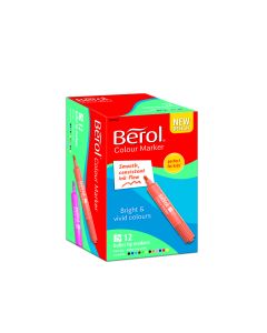 Berol Colour Markers Bullet Tip Assorted - Pack of 12