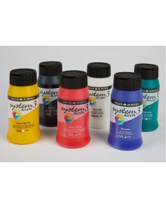 System 3 Original Acrylic Colours 500ml - Set 1