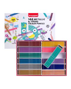 Bruynzeel Mega Colour Pencil Set Metallic & Trend Colours | 12 x 12 colours