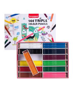 Bruynzeel Triple Colour Pencil Set | 12 x 12 Colours
