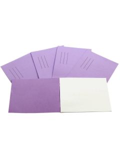 Exercise Books 5.25 x 6.5in 24 Page Blank - Purple - Pack of 100
