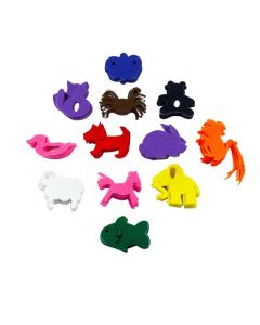 Peel & Stick Felt Animal Shapes - Pack of 72