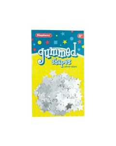 Gummed Merit Silver Stars 18mm - Pack of 2000
