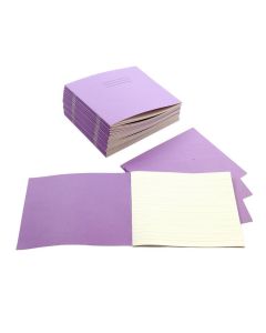 Exercise Books 6 x 8in 32 Page Learn To Write Vivid Purple - Pack of 100