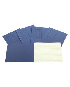 Exercise Books 5.25 x 6.5in 24 Page 8mm Feint - Blue - Pack of 100