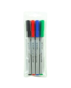OHP Pens Non-Permanent (Medium) Wallet 4 Assorted