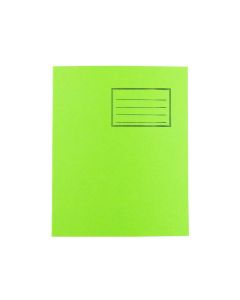 Exercise Books 8 x 6.5in 32 Page T/Hf Blank B/Hf 8mm Feint - Vivid Green - Pack of 100