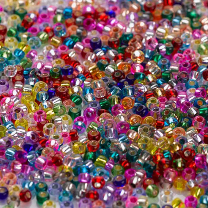 Silver lined glass beads hotsell