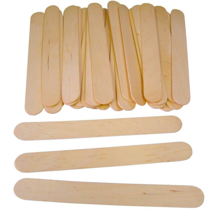 Jumbo Lollipop Sticks Natural 150 x 19mm Pack of 100 Dryad Education